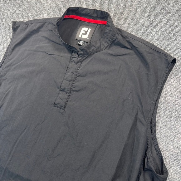 FootJoy Other - FootJoy 1/4 Snap Pullover Golf Vest Windbreaker Jacket Men's L Black Lightweight